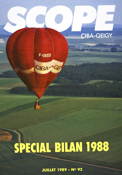 Prise de vue par avion de la montgolfière ciba-geigy