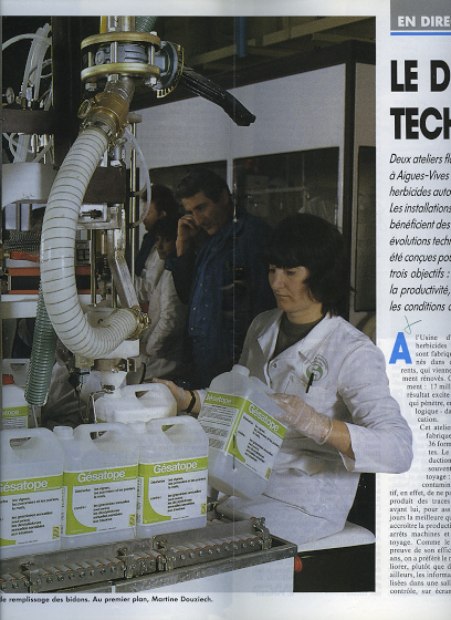 Conditionnement produits Phytosanitaire en usine Ciba-Geigy